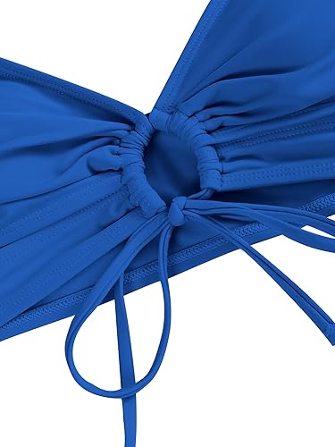 High Waisted Cut Out Bikini Set – Tie Front Crisscross Halter Two Piece Swimsuit