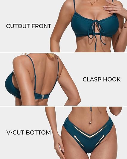 High Waisted String Bikini – Sexy Cutout Two Piece Swimsuit Set