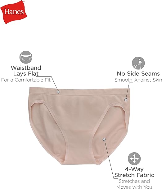 Women’s Seamless Underwear 6-Pack – Bikini, Thong & Boyshort Styles